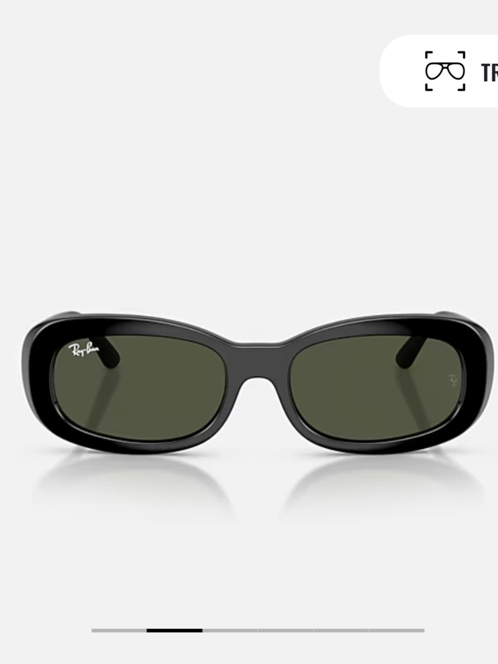 Ray-Ban Black Frame Sunglasses with Green Lenses